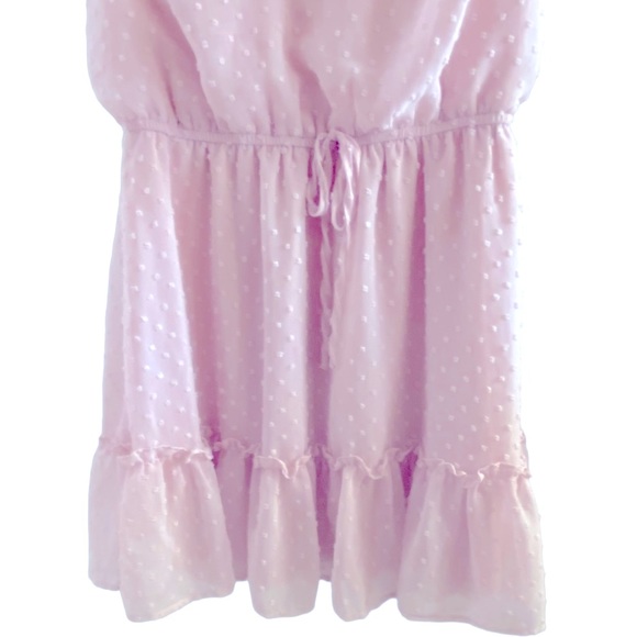 Crystal Doll SWISS DOT DRAWSTRING WAIST BABY DOLL DRESS Medium Girlhoodcore EUC - Picture 4 of 5